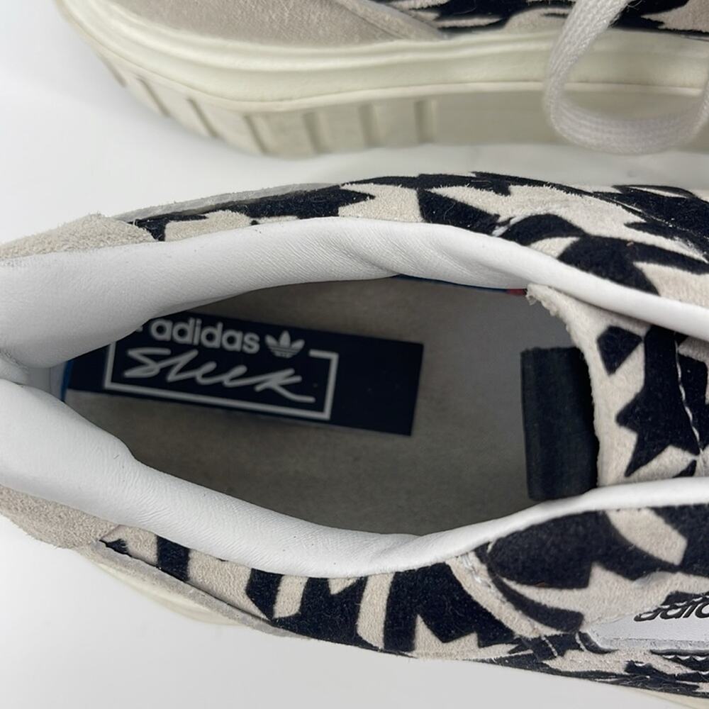 Adidas HyperSleek houndstooth platform pointed toe suede sneakers sz 7.5 - Picture 4 of 8